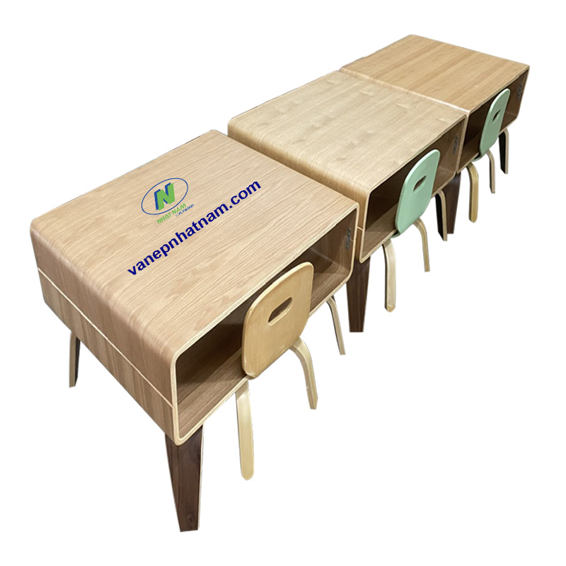 Bàn ghế gỗ uốn cong 1