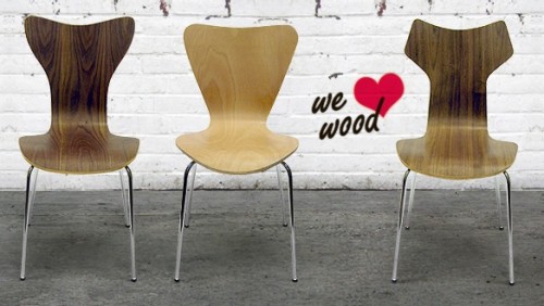 Ghế uốn cong phủ veneer cho không gian phòng ăn ấm cúng