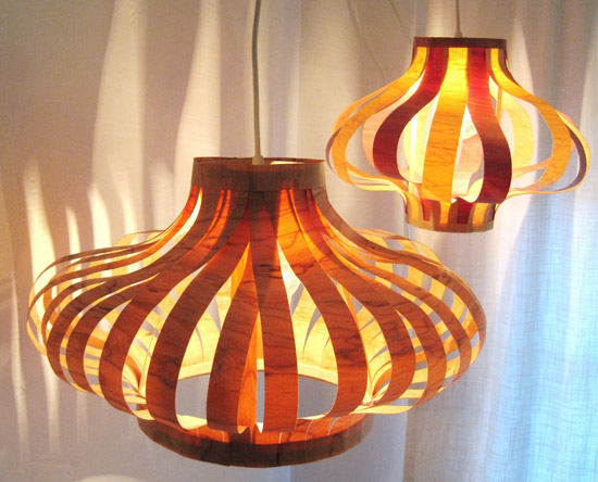 đèn gỗ, đèn gỗ veneer