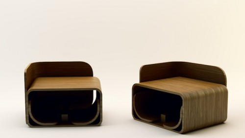 Ấn tượng với thiết kế ghế uốn cong phủ veneer