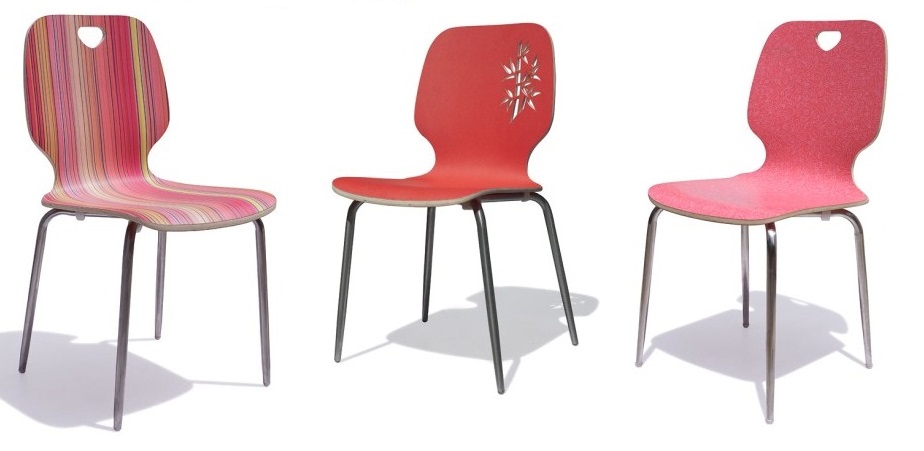 ghế uốn cong dán laminate